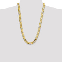 14k 12.0mm Flat Beveled Curb Chain-FBU300-26