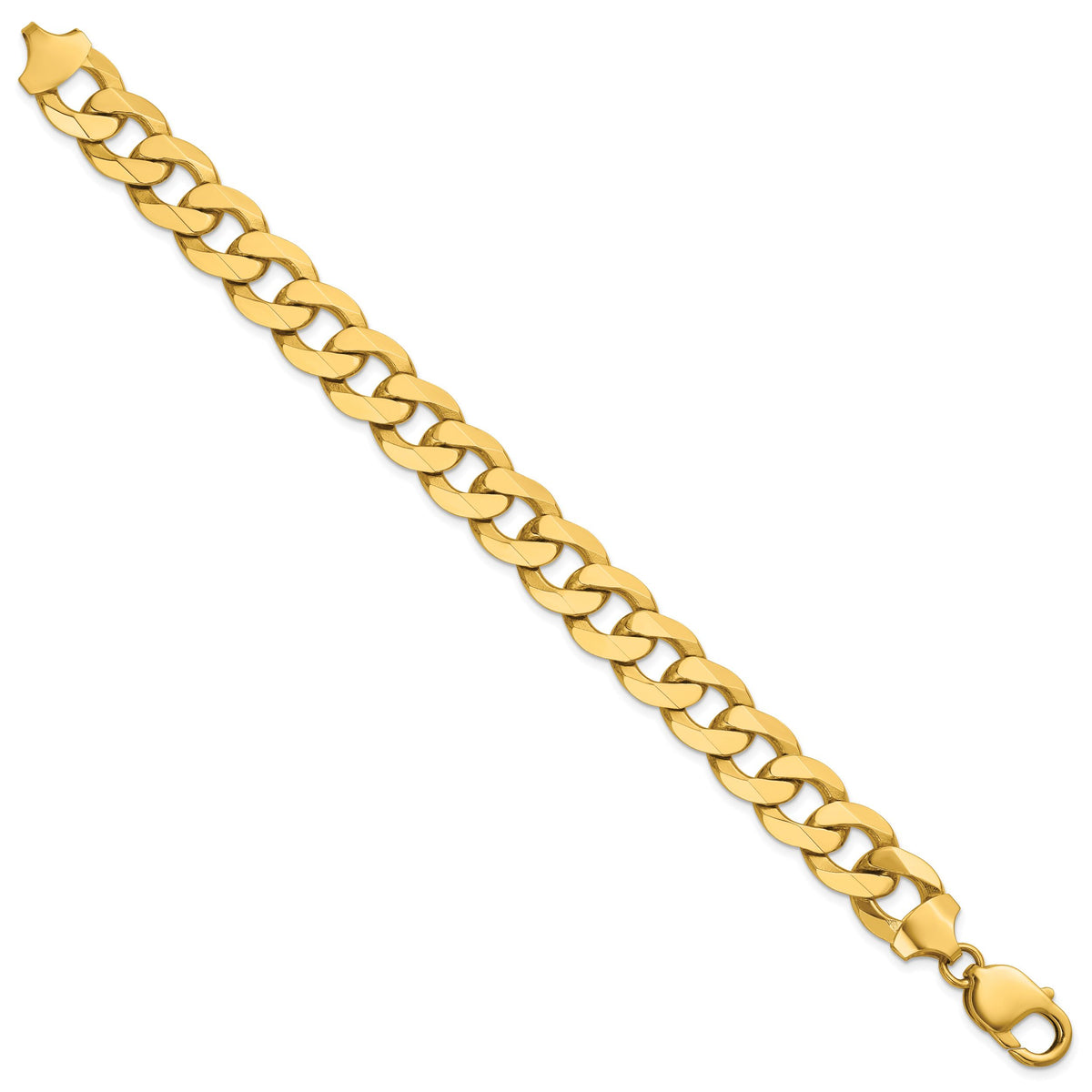 14k 12.0mm Flat Beveled Curb Chain-FBU300-8
