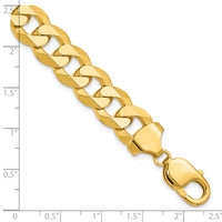 14k 12.0mm Flat Beveled Curb Chain-FBU300-8