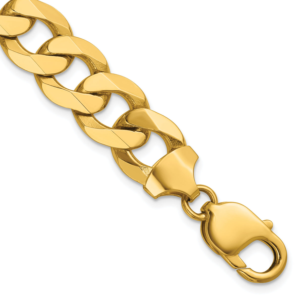 14k 12.0mm Flat Beveled Curb Chain-FBU300-9