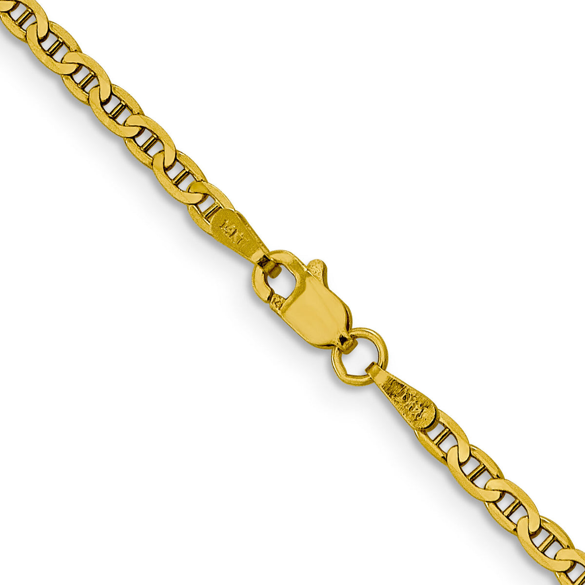 14k 2.4mm Concave Anchor Chain-FCA065-24