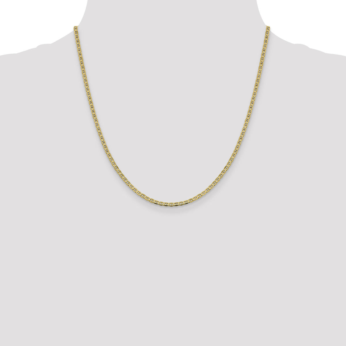 14k 2.4mm Concave Anchor Chain-FCA065-20