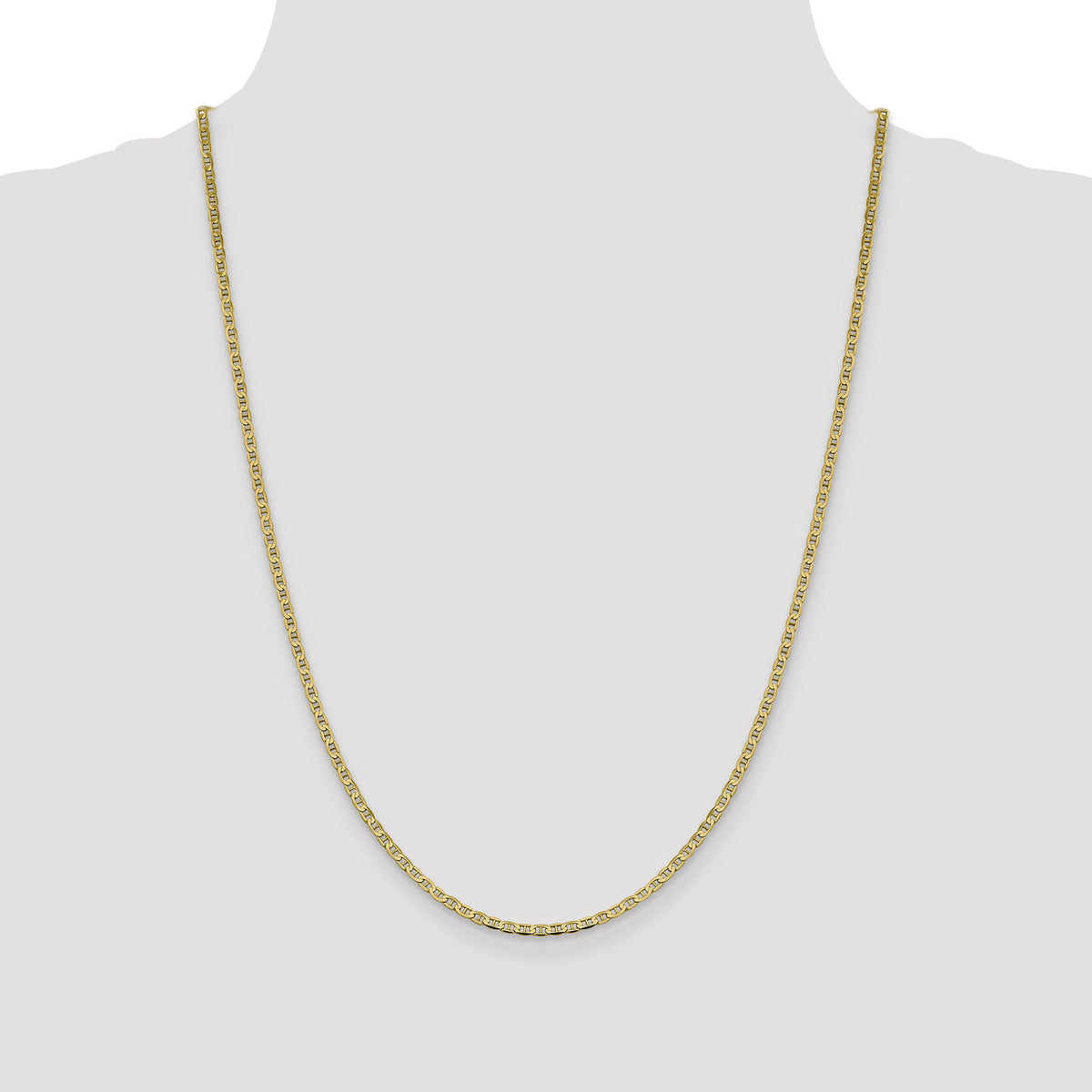 14k 2.4mm Concave Anchor Chain-FCA065-24