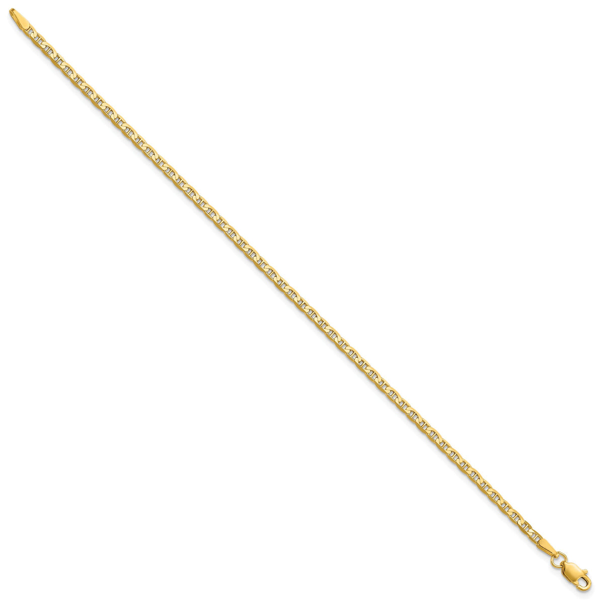 14k 2.4mm Concave Anchor Chain-FCA065-10