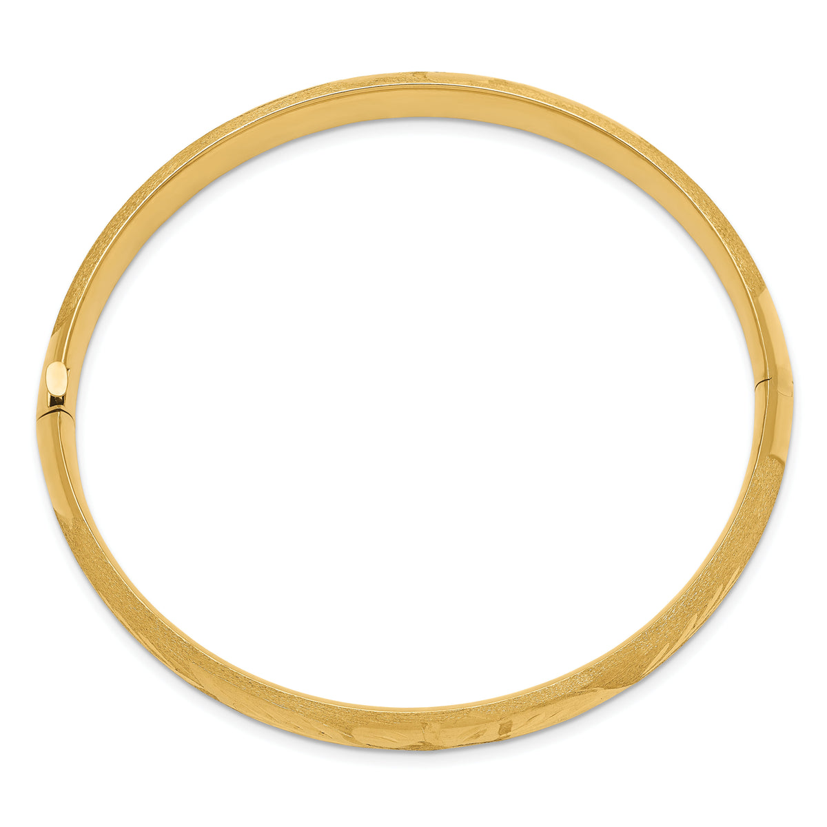 14k 5/16 Florentine Engraved Hinged Bangle Bracelet-FE5/16