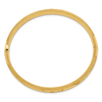 14k 5/16 Oversize Florentine Engraved Hinged Bangle Bracelet-FE5/16O