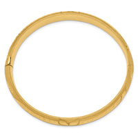 14k 7/16 Oversize Florentine Engraved Hinged Bangle Bracelet-FE7/16O