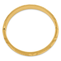 14k 9/16 Oversize Florentine Engraved Hinged Bangle Bracelet-FE9/16O