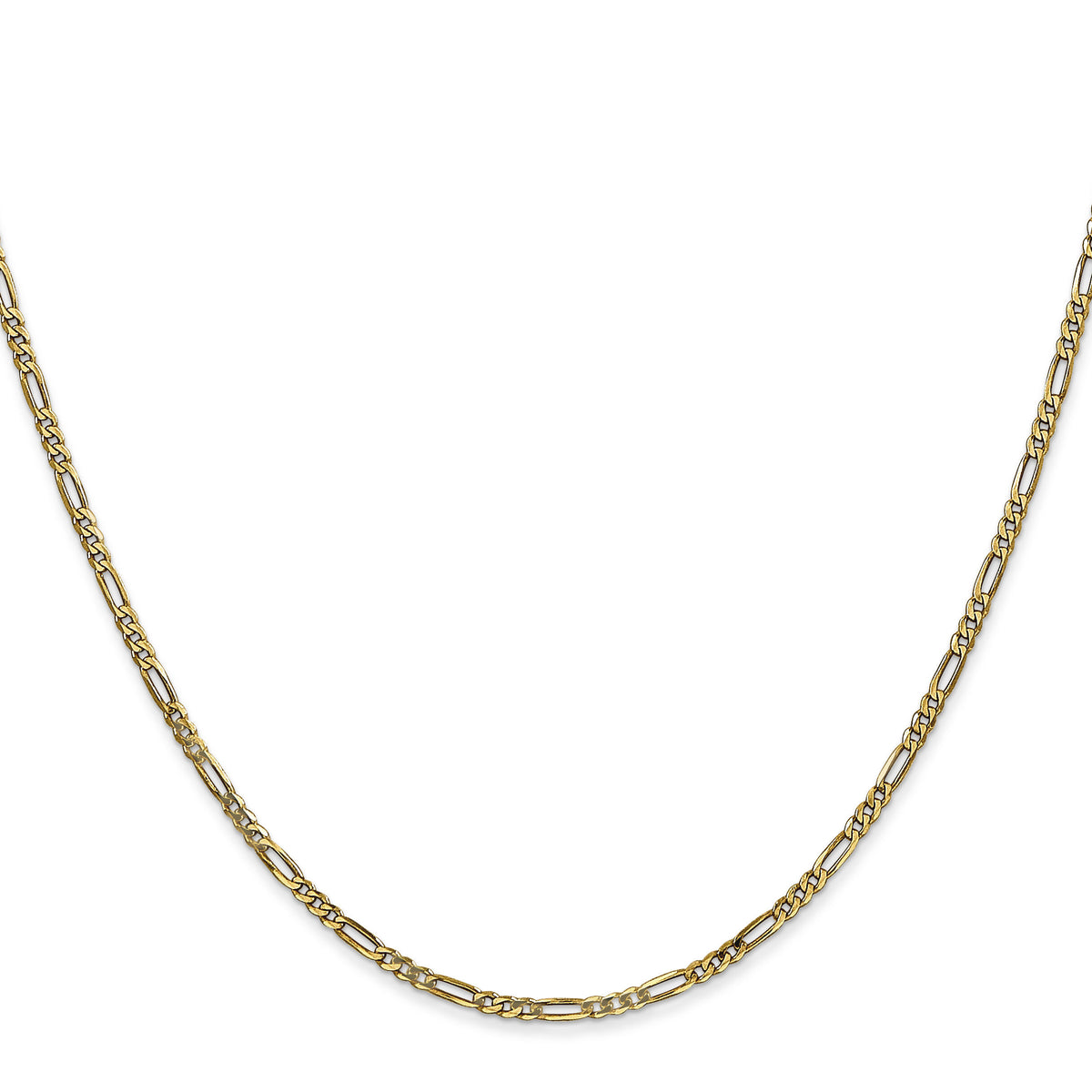 14k 1.8mm Flat Figaro Chain-FFL050-18