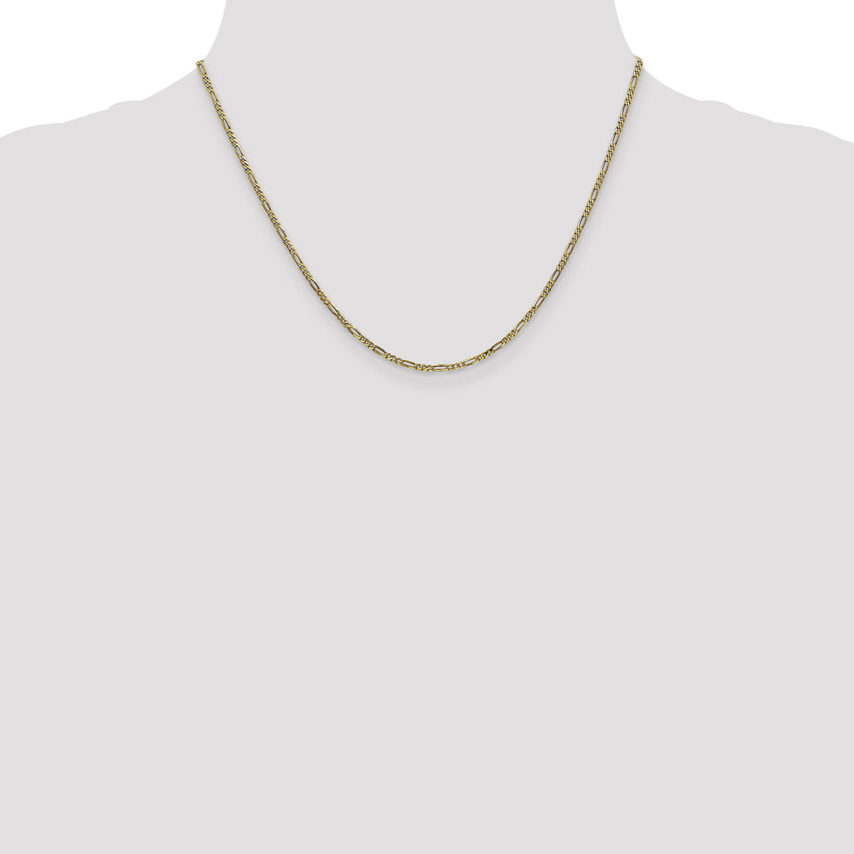 14k 1.8mm Flat Figaro Chain-FFL050-18