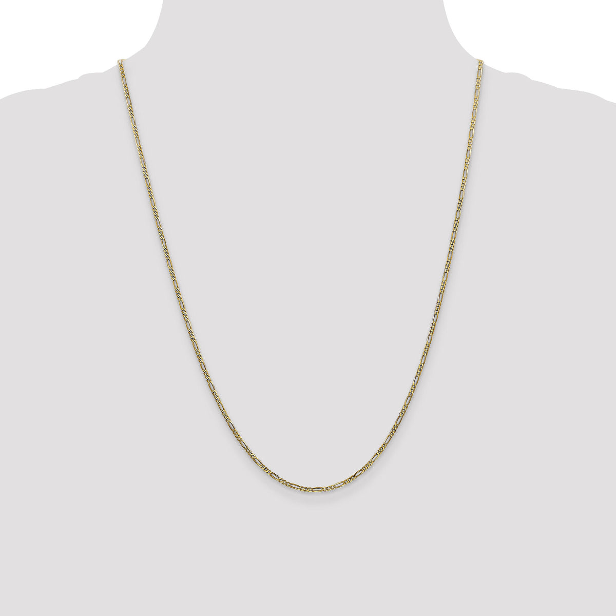 14k 1.8mm Flat Figaro Chain-FFL050-24
