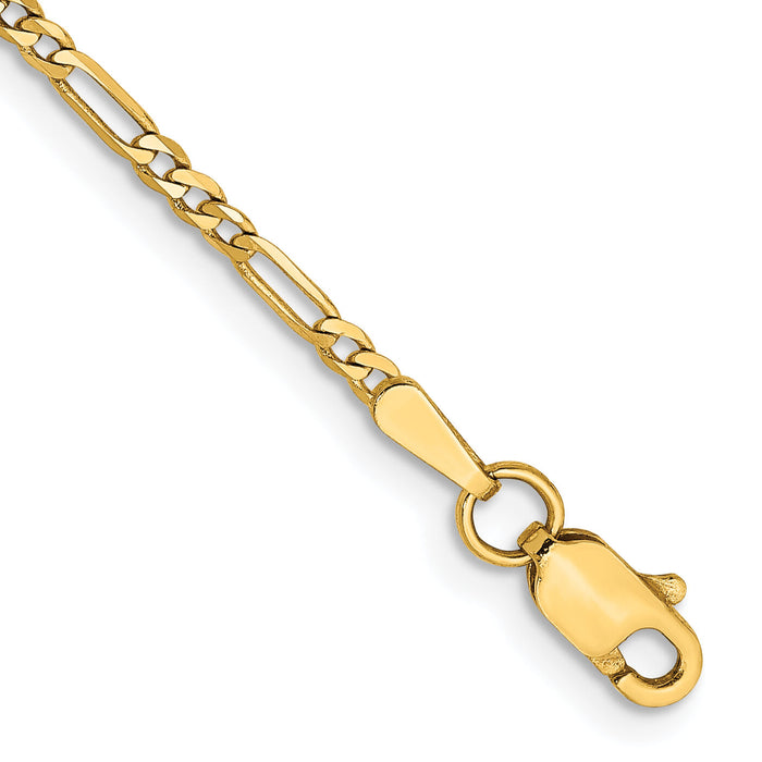 14k 1.8mm Flat Figaro Chain-FFL050-5.5