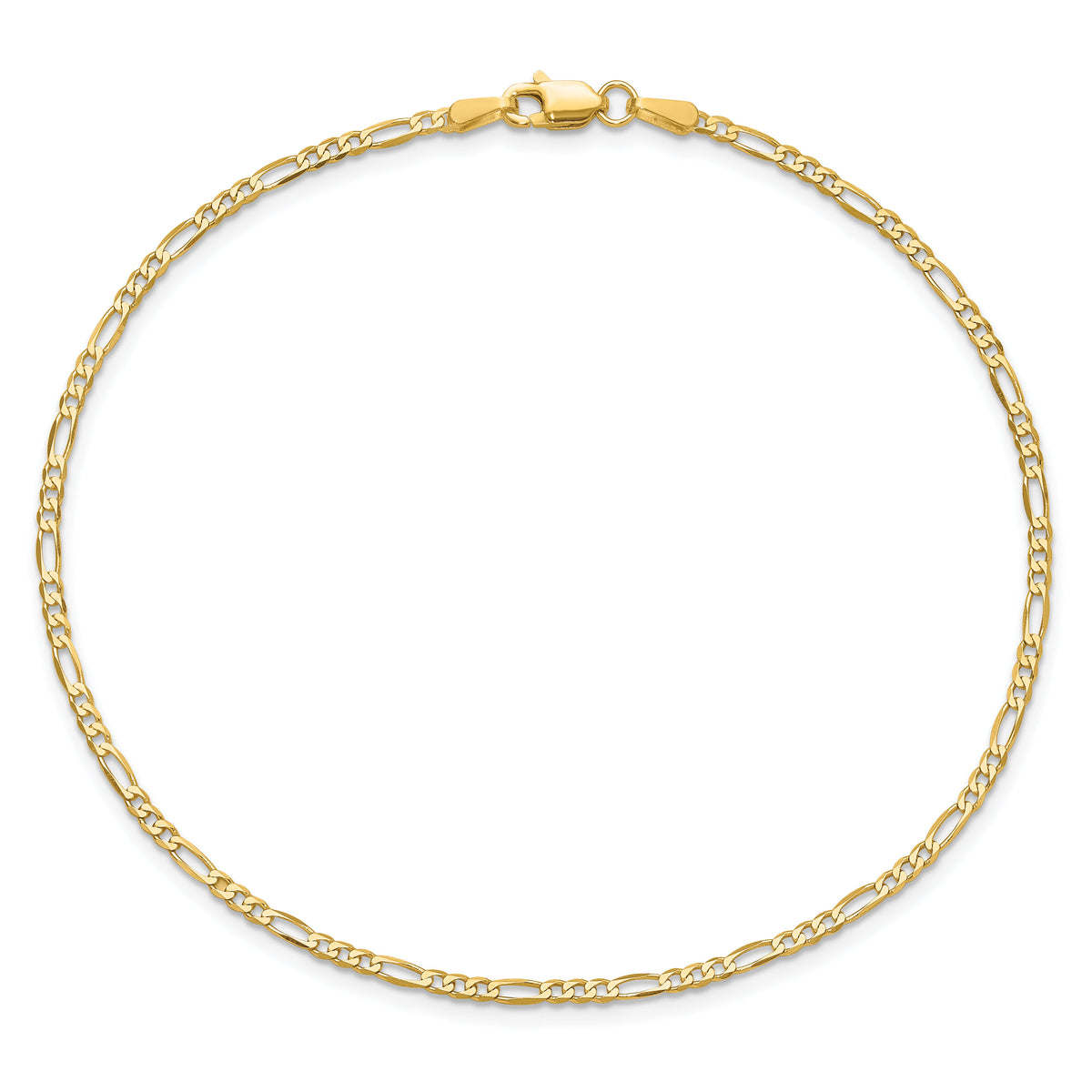 14k 1.8mm Flat Figaro Chain-FFL050-8