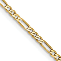 14k 1.8mm Flat Figaro Chain-FFL050-16
