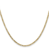 14k 2.25mm Flat Figaro Chain-FFL060-14