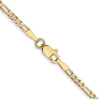 14k 2.25mm Flat Figaro Chain-FFL060-14