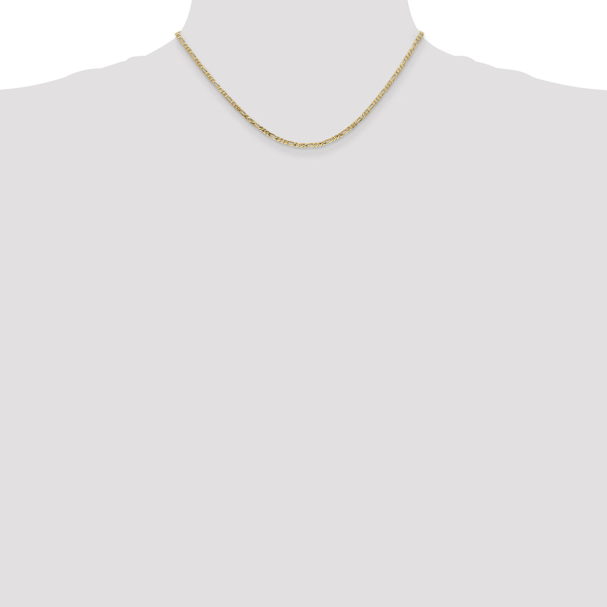 14k 2.25mm Flat Figaro Chain-FFL060-16