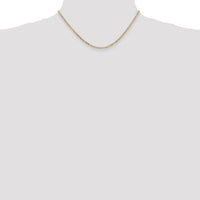 14k 2.25mm Flat Figaro Chain-FFL060-16