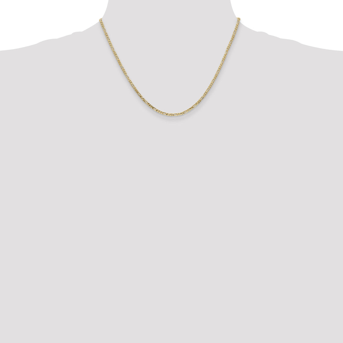 14k 2.25mm Flat Figaro Chain-FFL060-18
