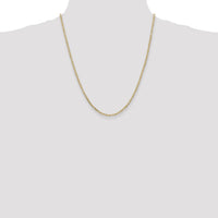 14k 2.25mm Flat Figaro Chain-FFL060-22