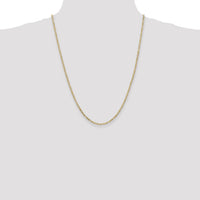 14k 2.25mm Flat Figaro Chain-FFL060-24