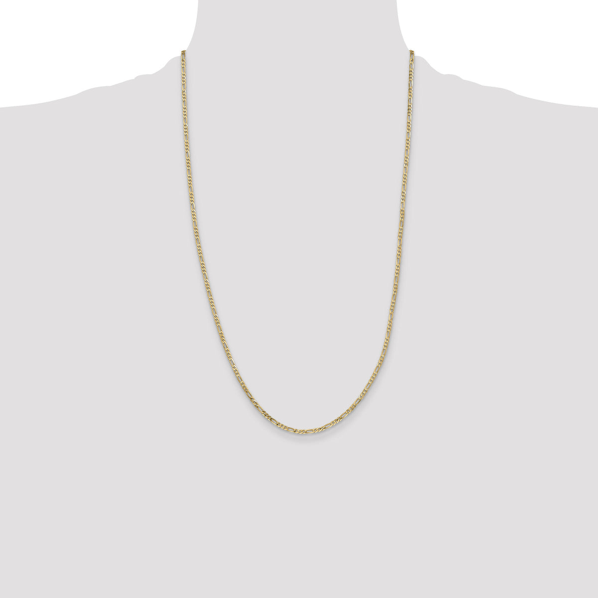 14k 2.25mm Flat Figaro Chain-FFL060-26