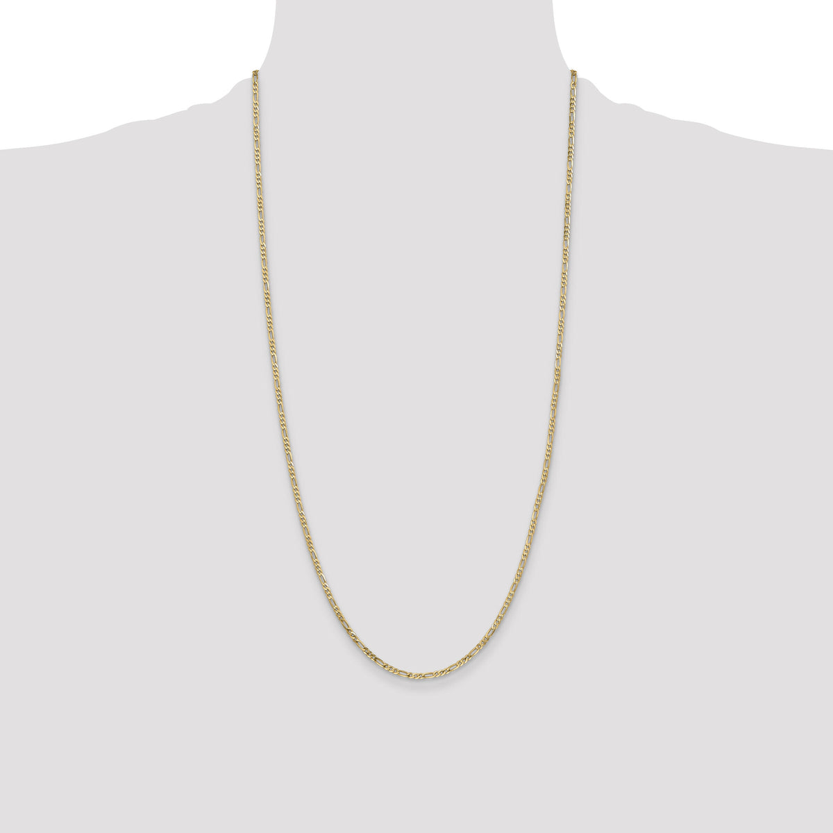 14k 2.25mm Flat Figaro Chain-FFL060-28