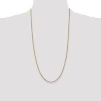 14k 2.25mm Flat Figaro Chain-FFL060-28