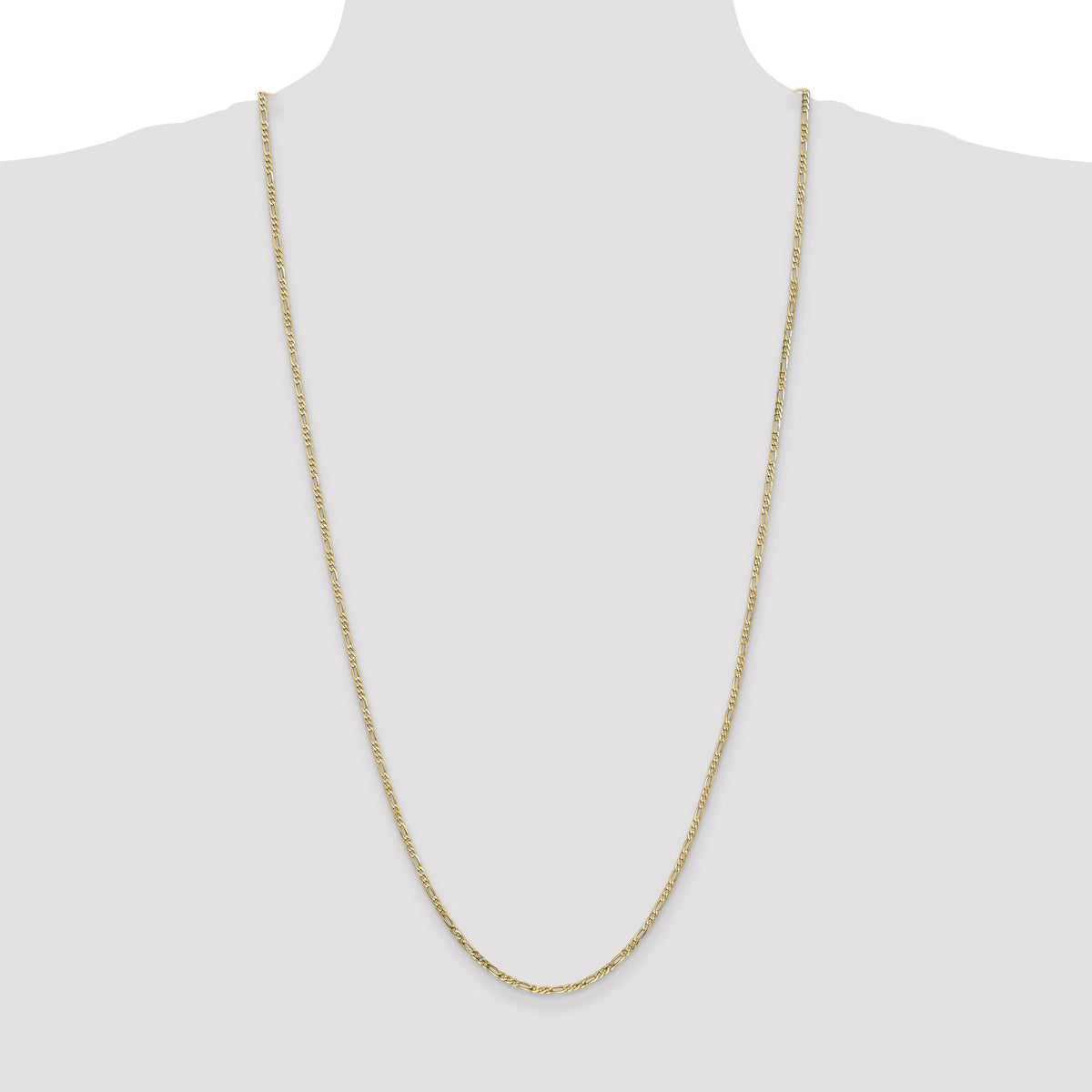 14k 2.25mm Flat Figaro Chain-FFL060-30
