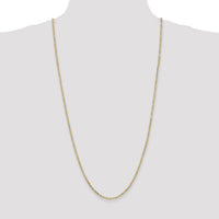 14k 2.25mm Flat Figaro Chain-FFL060-30