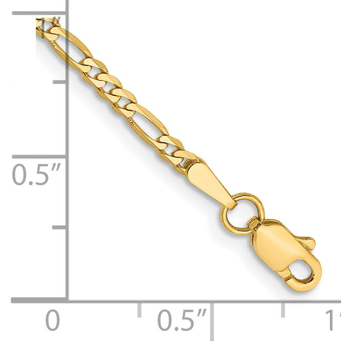 14k 2.25mm Flat Figaro Chain-FFL060-8