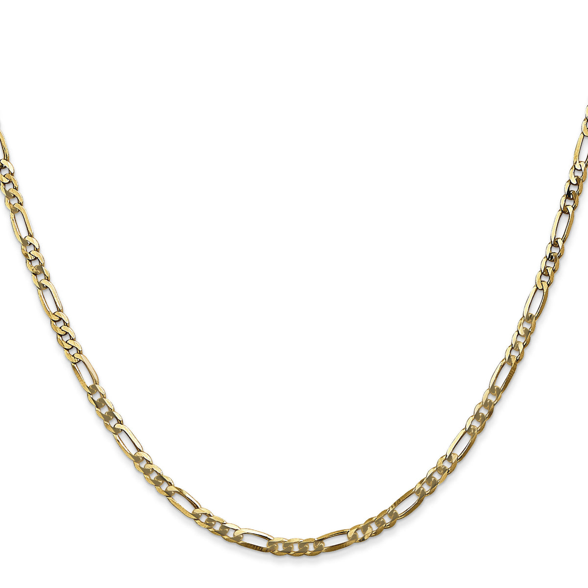 14k 2.75mm Flat Figaro Chain-FFL070-30