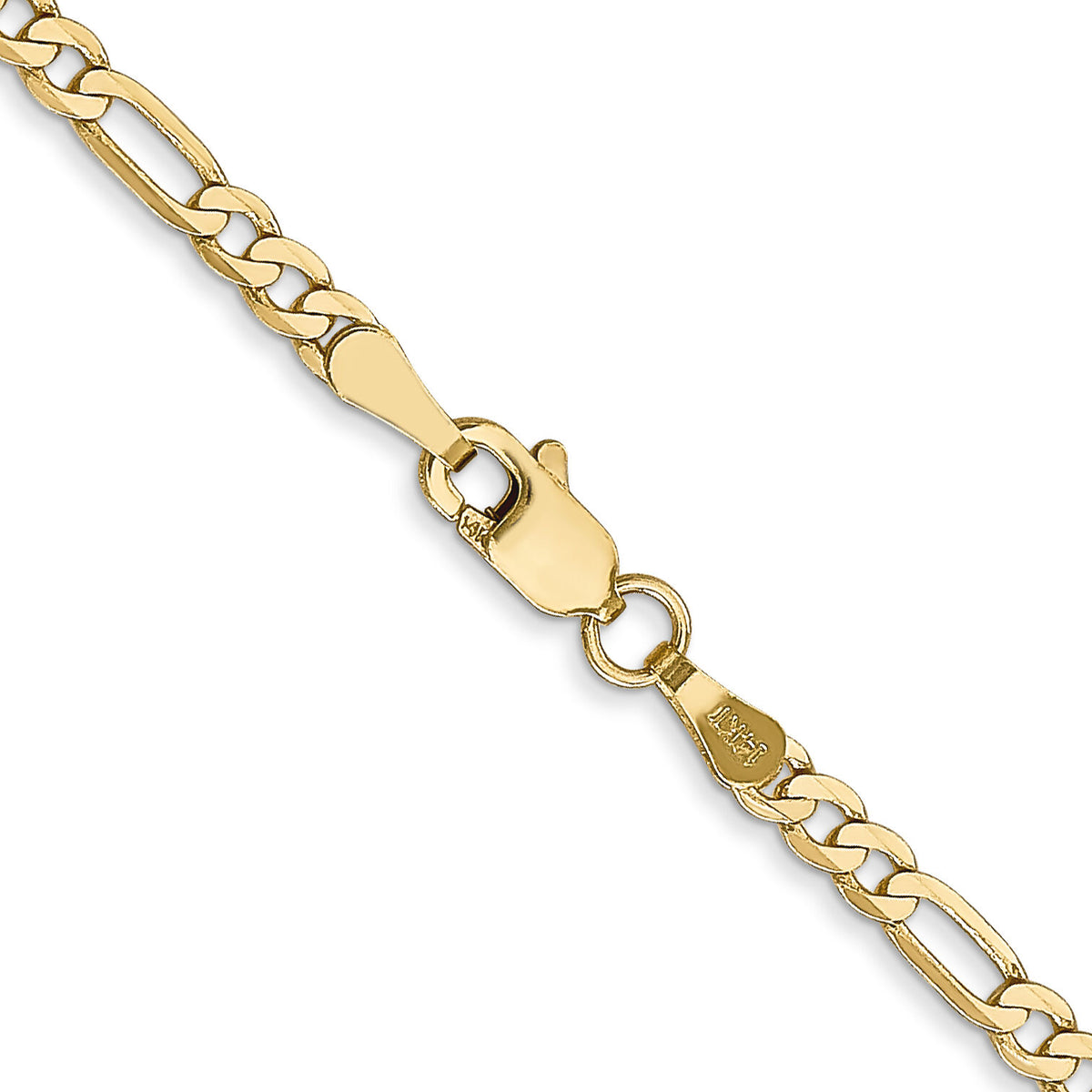 14k 2.75mm Flat Figaro Chain-FFL070-30