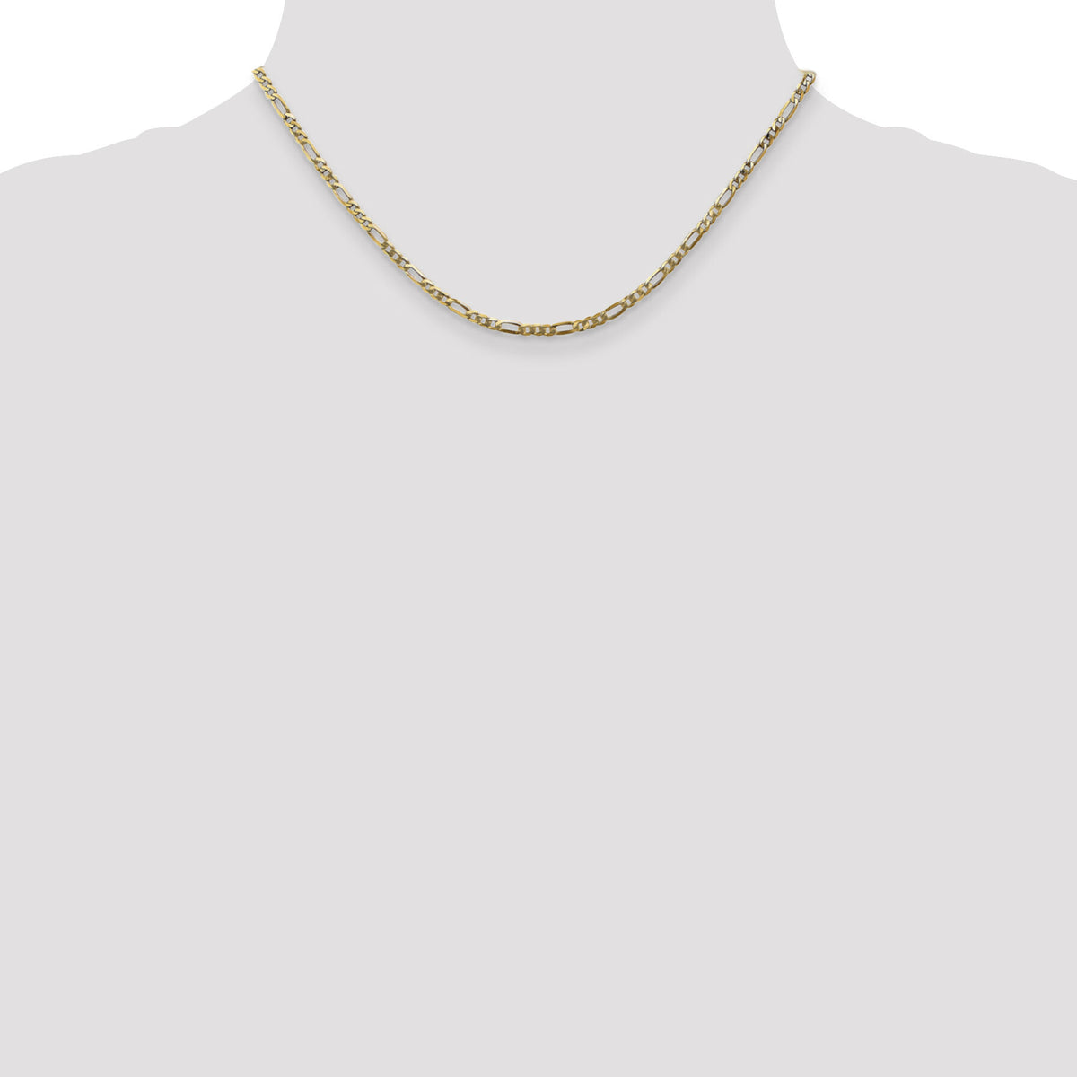 14k 2.75mm Flat Figaro Chain-FFL070-16