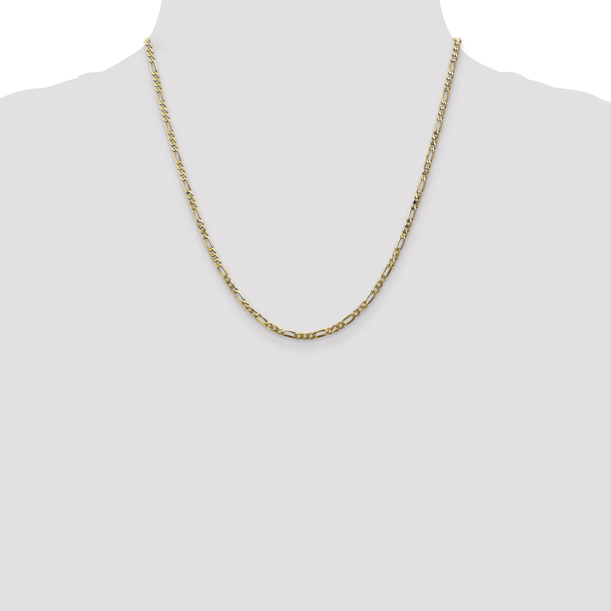 14k 2.75mm Flat Figaro Chain-FFL070-20