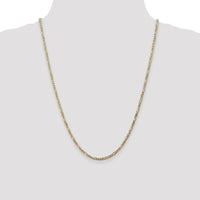 14k 2.75mm Flat Figaro Chain-FFL070-24