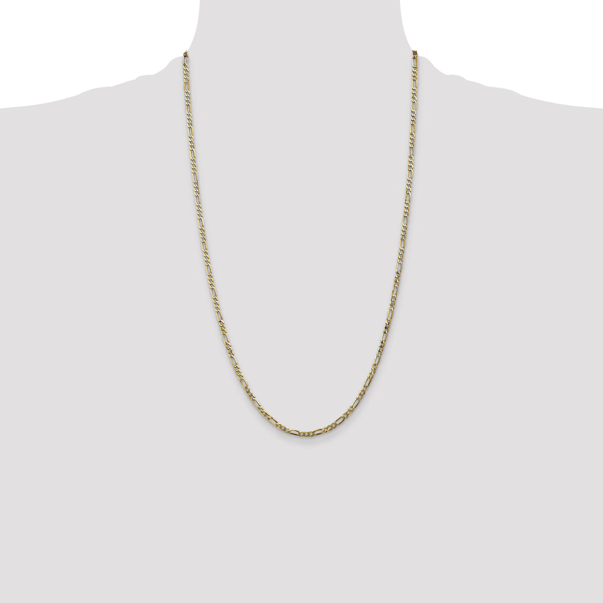14k 2.75mm Flat Figaro Chain-FFL070-26