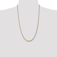 14k 2.75mm Flat Figaro Chain-FFL070-26