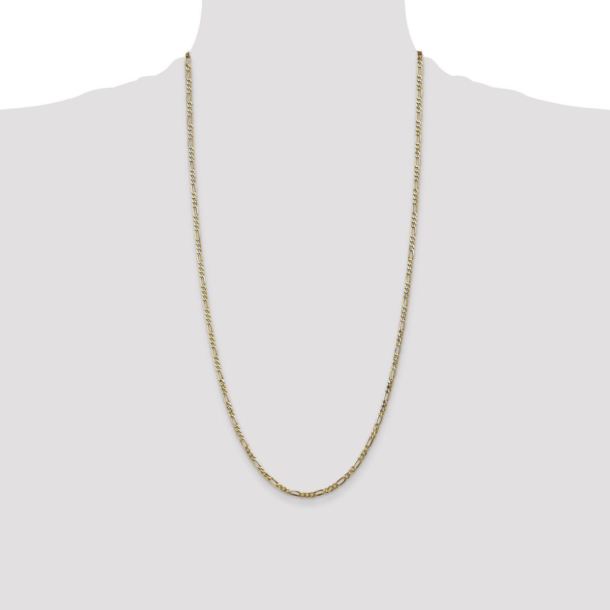 14k 2.75mm Flat Figaro Chain-FFL070-28