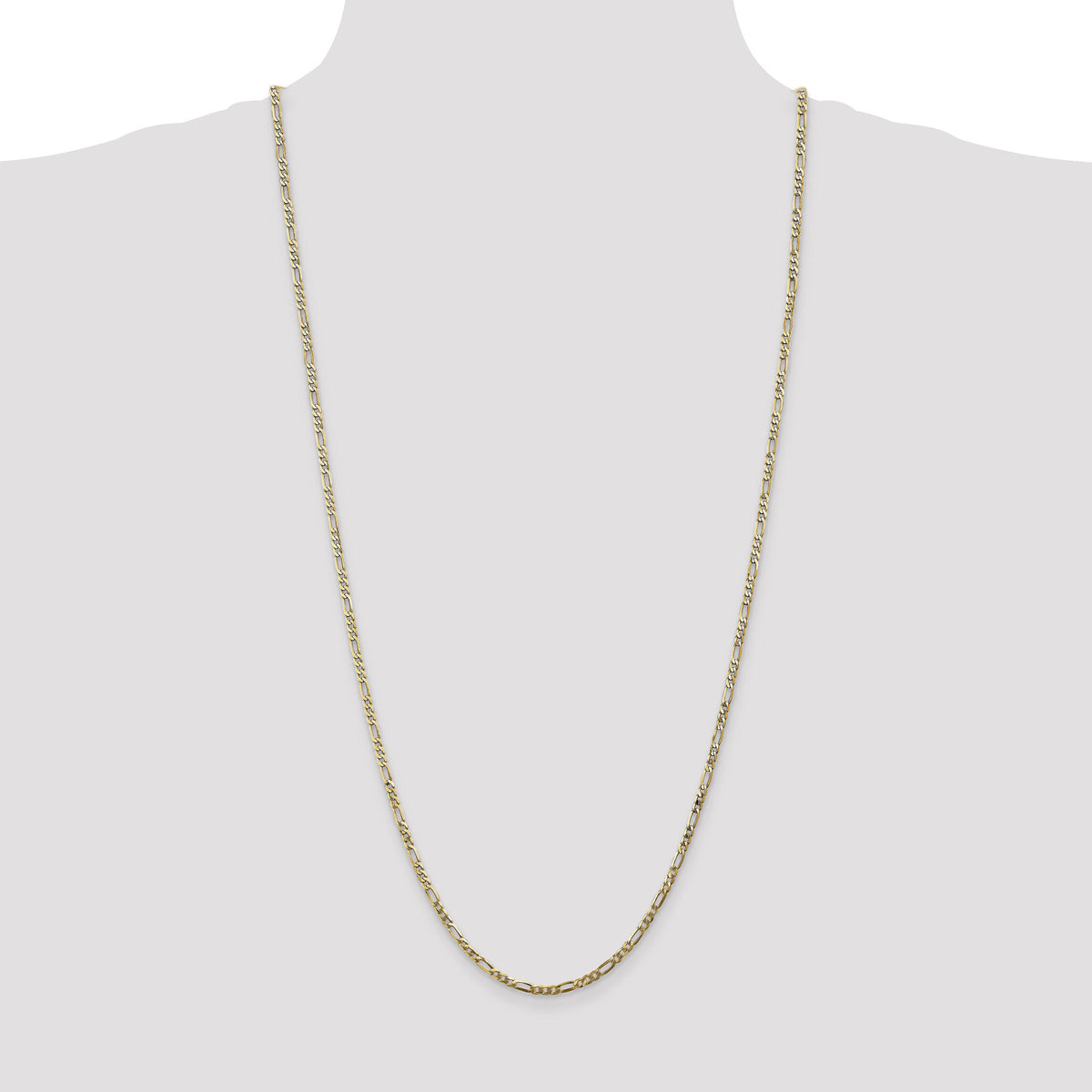 14k 2.75mm Flat Figaro Chain-FFL070-30