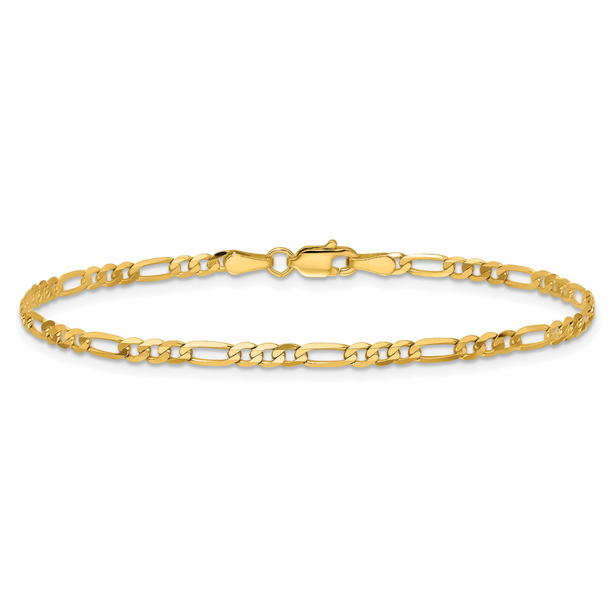 14k 2.75mm Flat Figaro Chain-FFL070-7