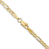 14k 3mm Flat Figaro Chain-FFL080-18