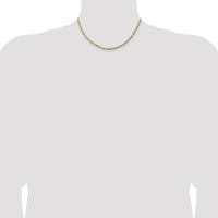 14k 3mm Flat Figaro Chain-FFL080-16