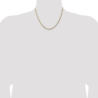 14k 3mm Flat Figaro Chain-FFL080-18
