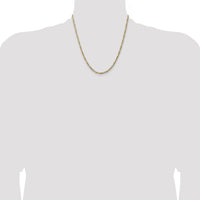 14k 3mm Flat Figaro Chain-FFL080-20