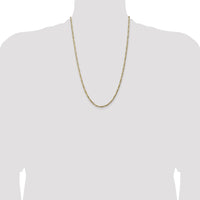 14k 3mm Flat Figaro Chain-FFL080-24
