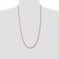 14k 3mm Flat Figaro Chain-FFL080-28