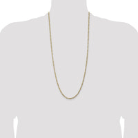 14k 3mm Flat Figaro Chain-FFL080-30