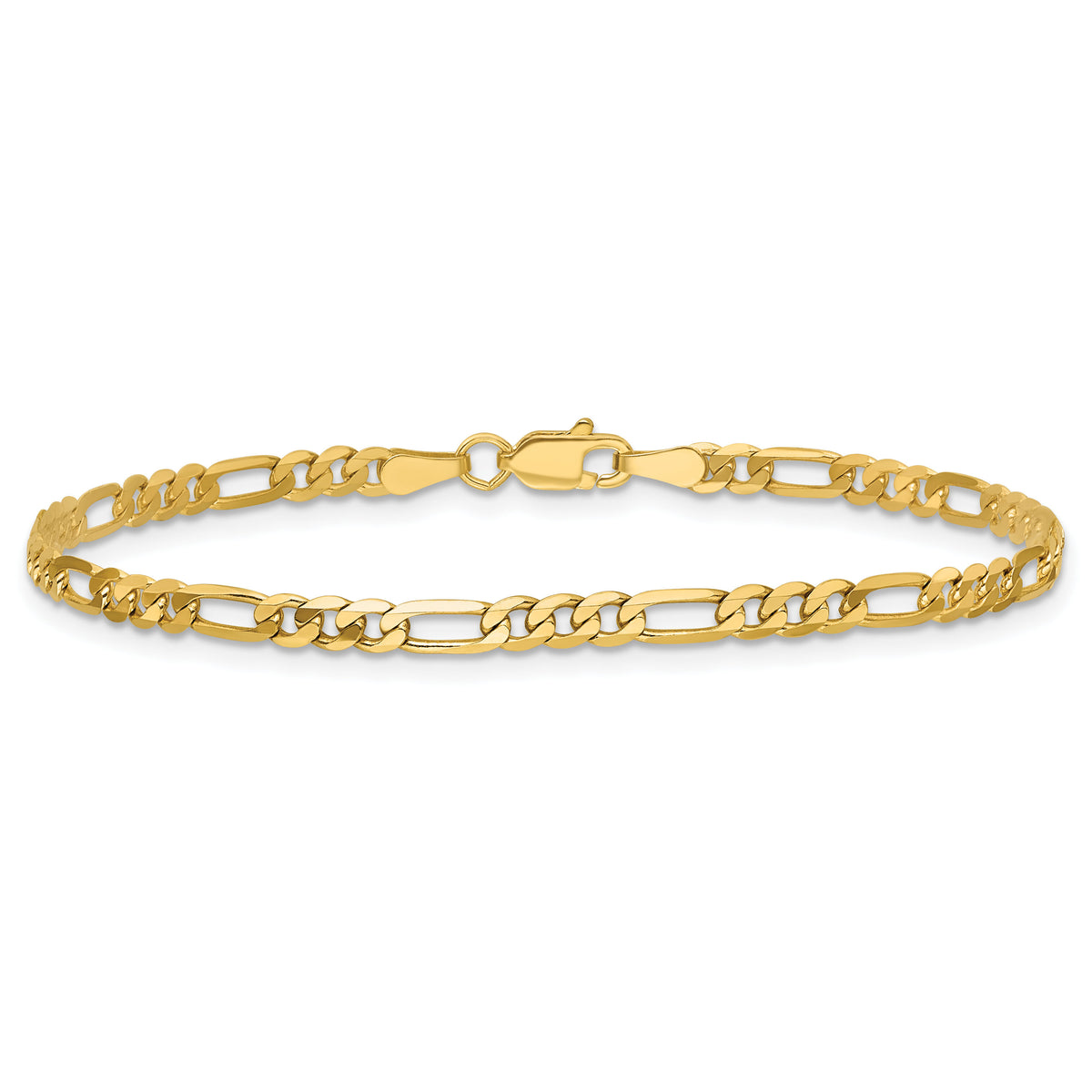 14k 3mm Flat Figaro Chain-FFL080-6
