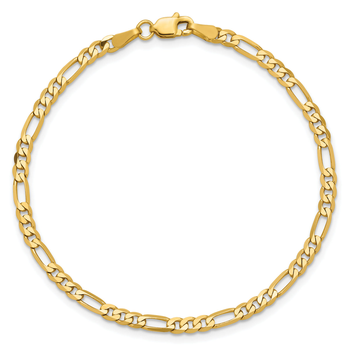 14k 3mm Flat Figaro Chain-FFL080-9